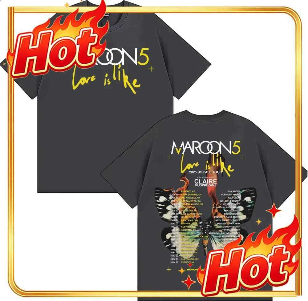 Kaos Band Maroon 5 Love Is Lik - Street Fashion Men 2025 ulasan dan harga