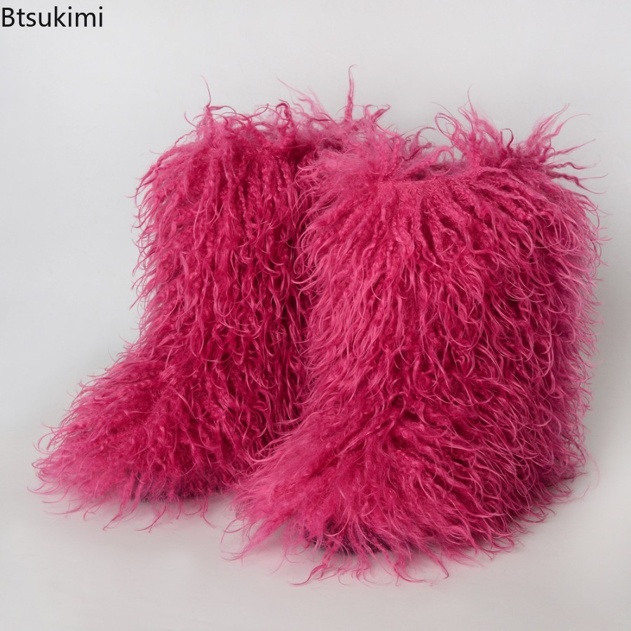 Sepatu Bot Bulu Mongolia Trend - Street Fashion Y2K ulasan dan harga
